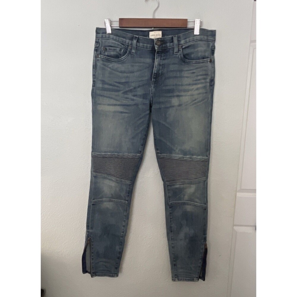 Simon Miller Jeans  30x28  Blue Ryder Motorcycle Moto Ankle Zip USA